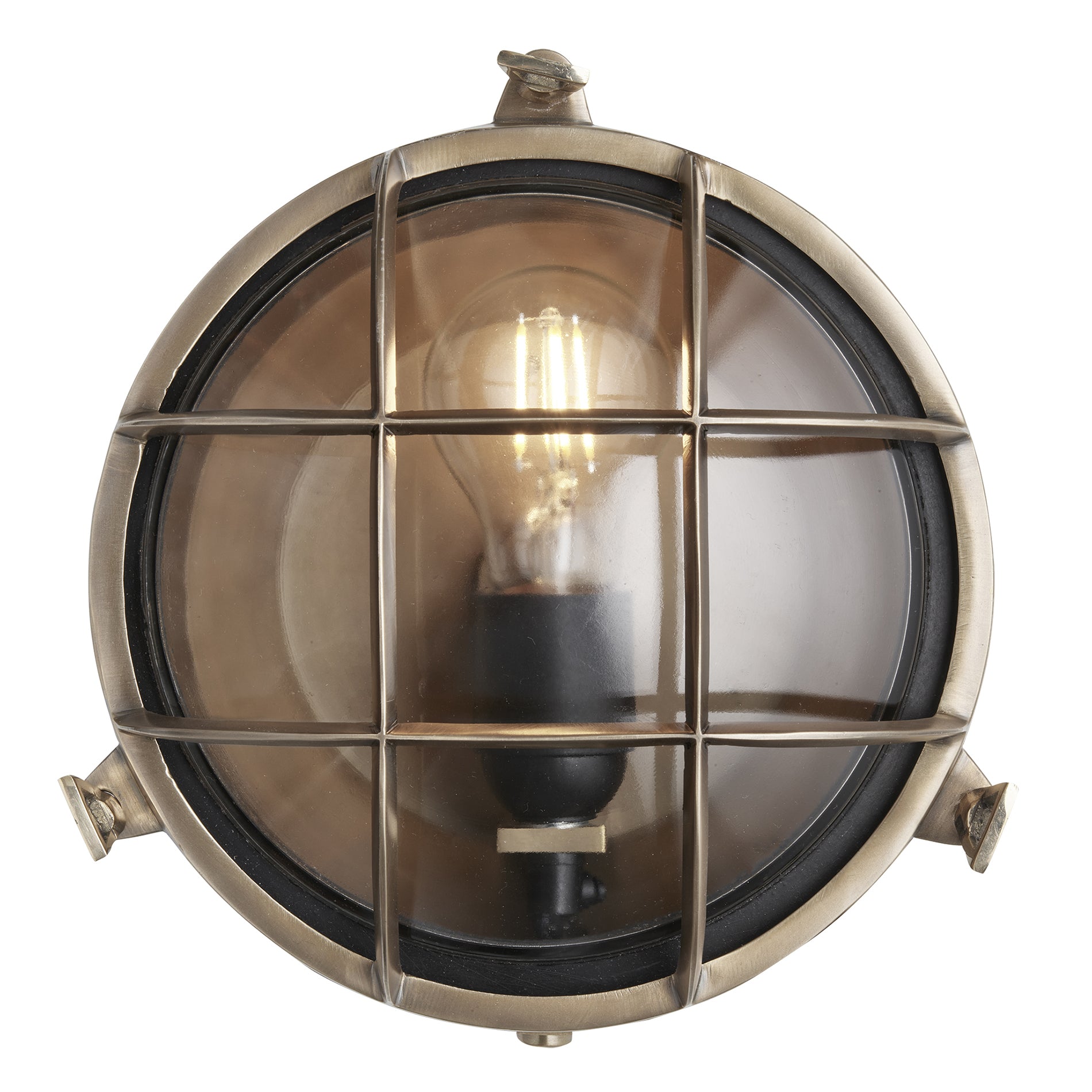 Bulkhead Outdoor & Bathroom Round Wall Light - 8 Inch