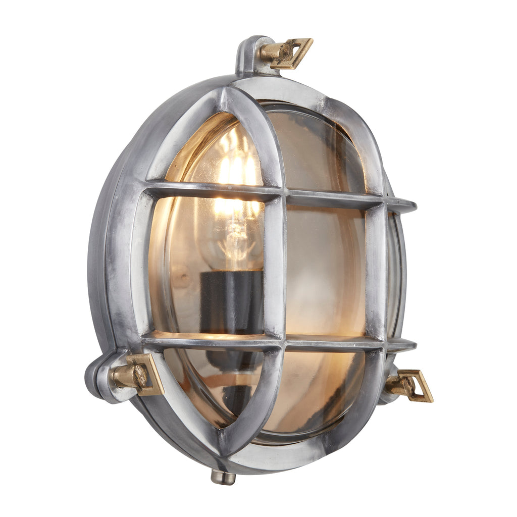 Bulkhead Outdoor & Bathroom Round Wall Light - 8 Inch
