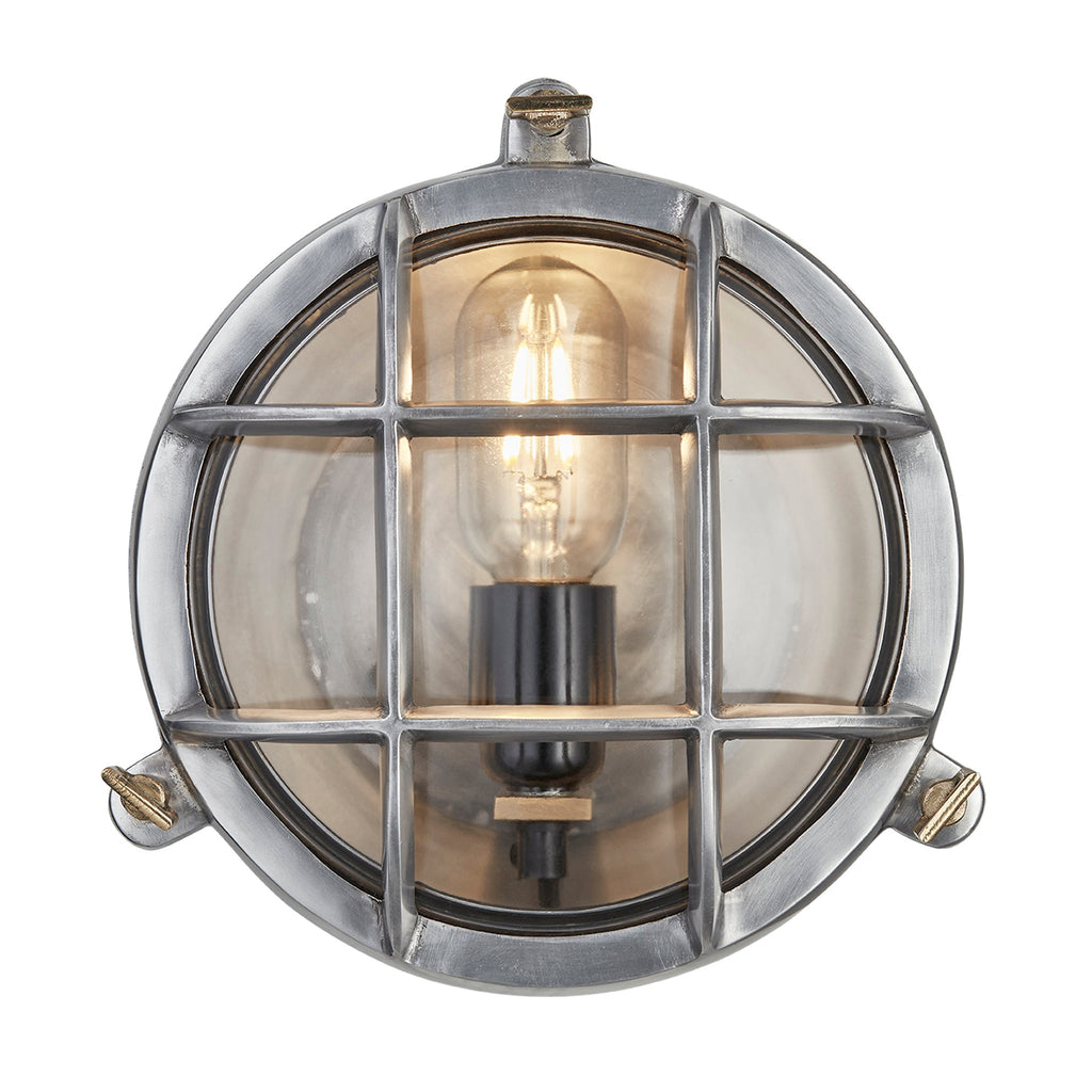 Bulkhead Outdoor & Bathroom Round Wall Light - 8 Inch