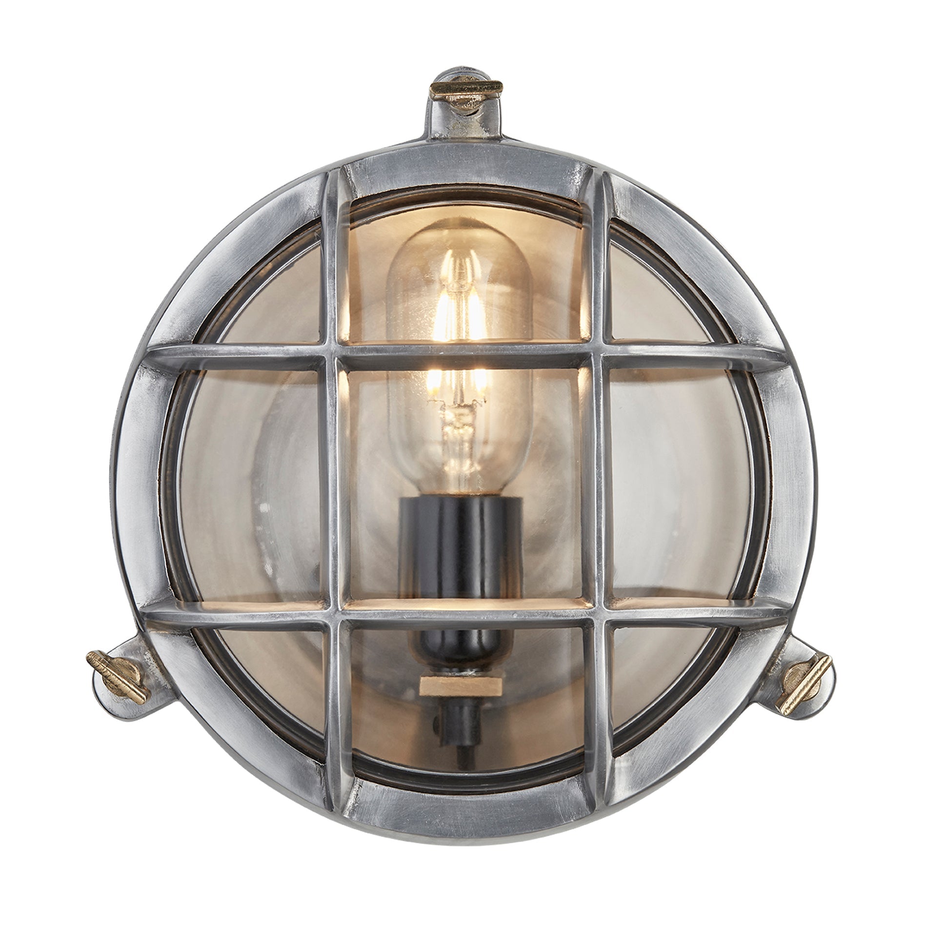 Bulkhead Outdoor & Bathroom Round Wall Light - 8 Inch