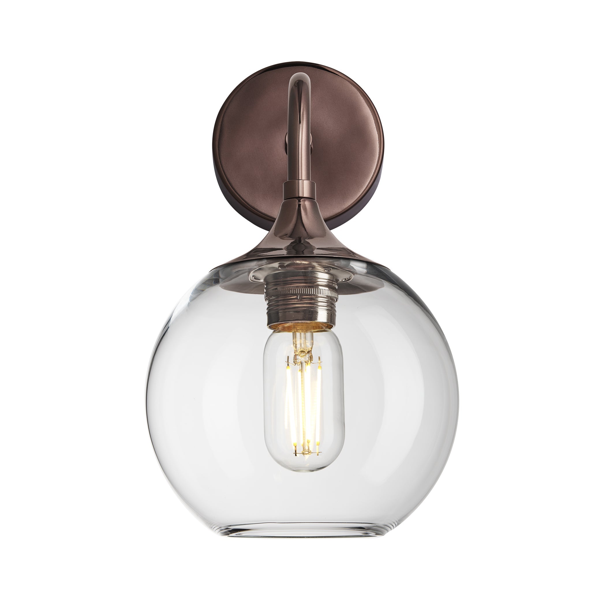 Chelsea Glass Globe Wall Light - 7 Inch