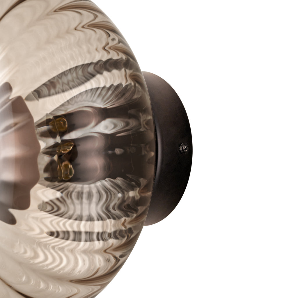 Chelsea Glass Round Diffuser Wall Light  - Mocha