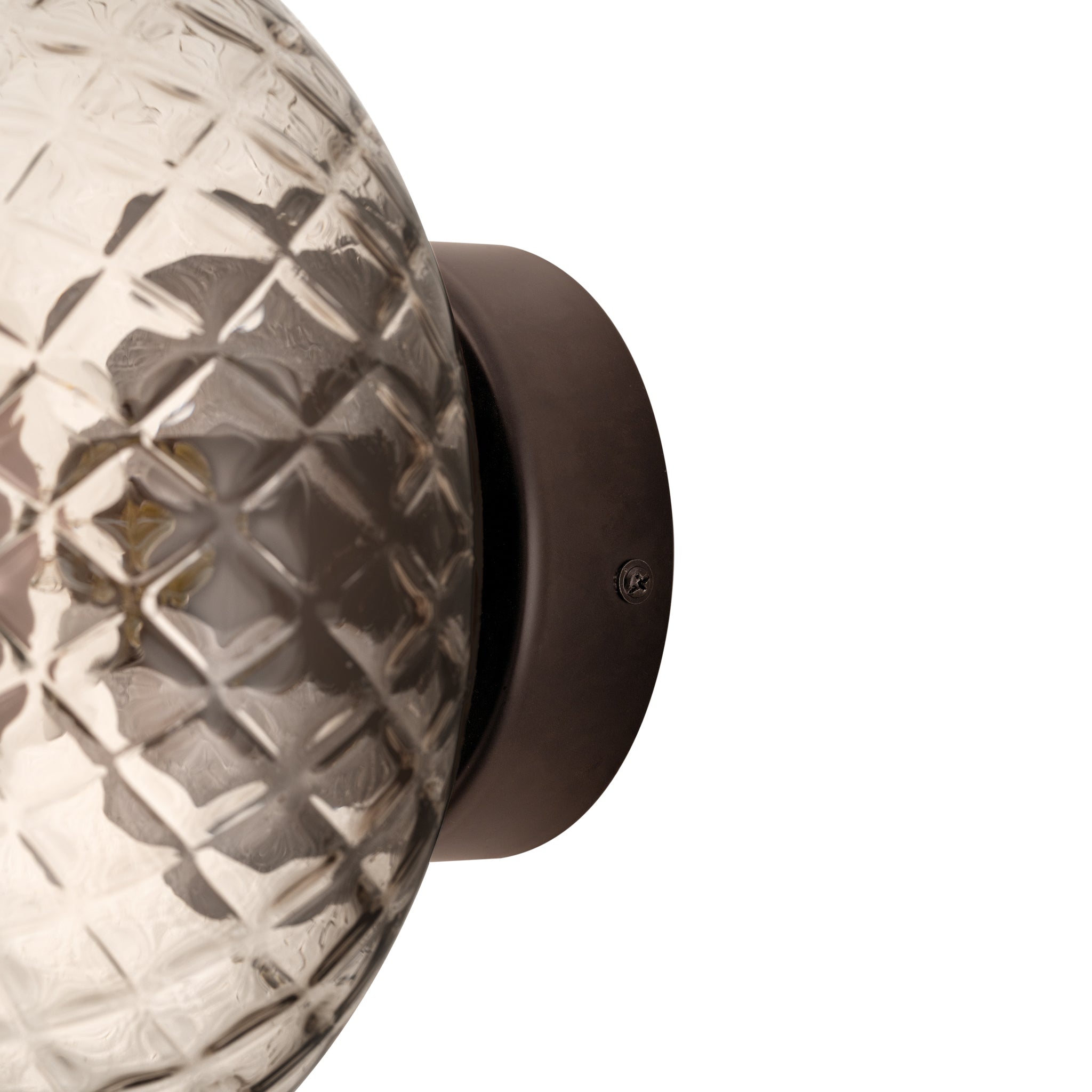 Chelsea Glass Round Diffuser Wall Light  - Mocha