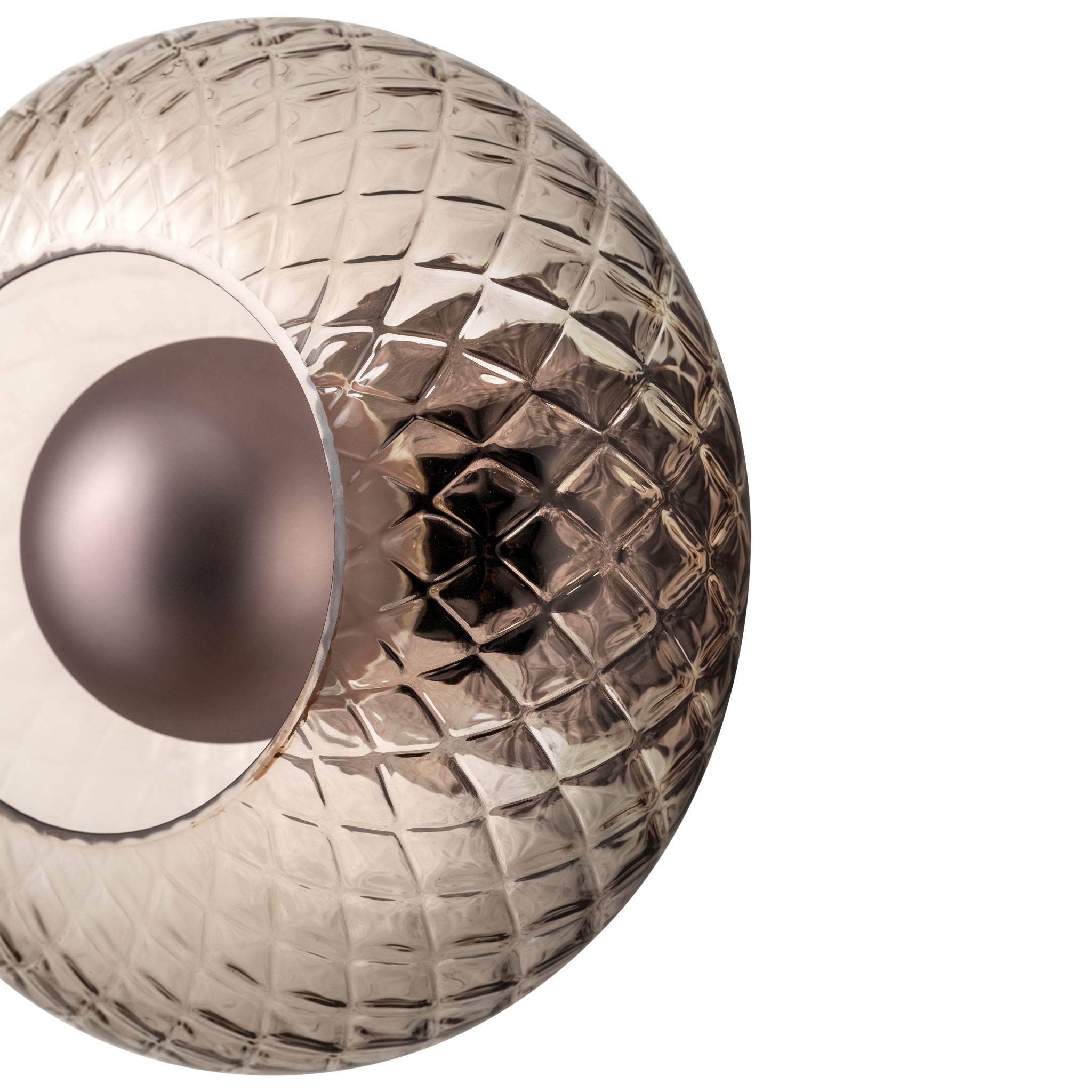 Chelsea Glass Round Diffuser Wall Light  - Mocha