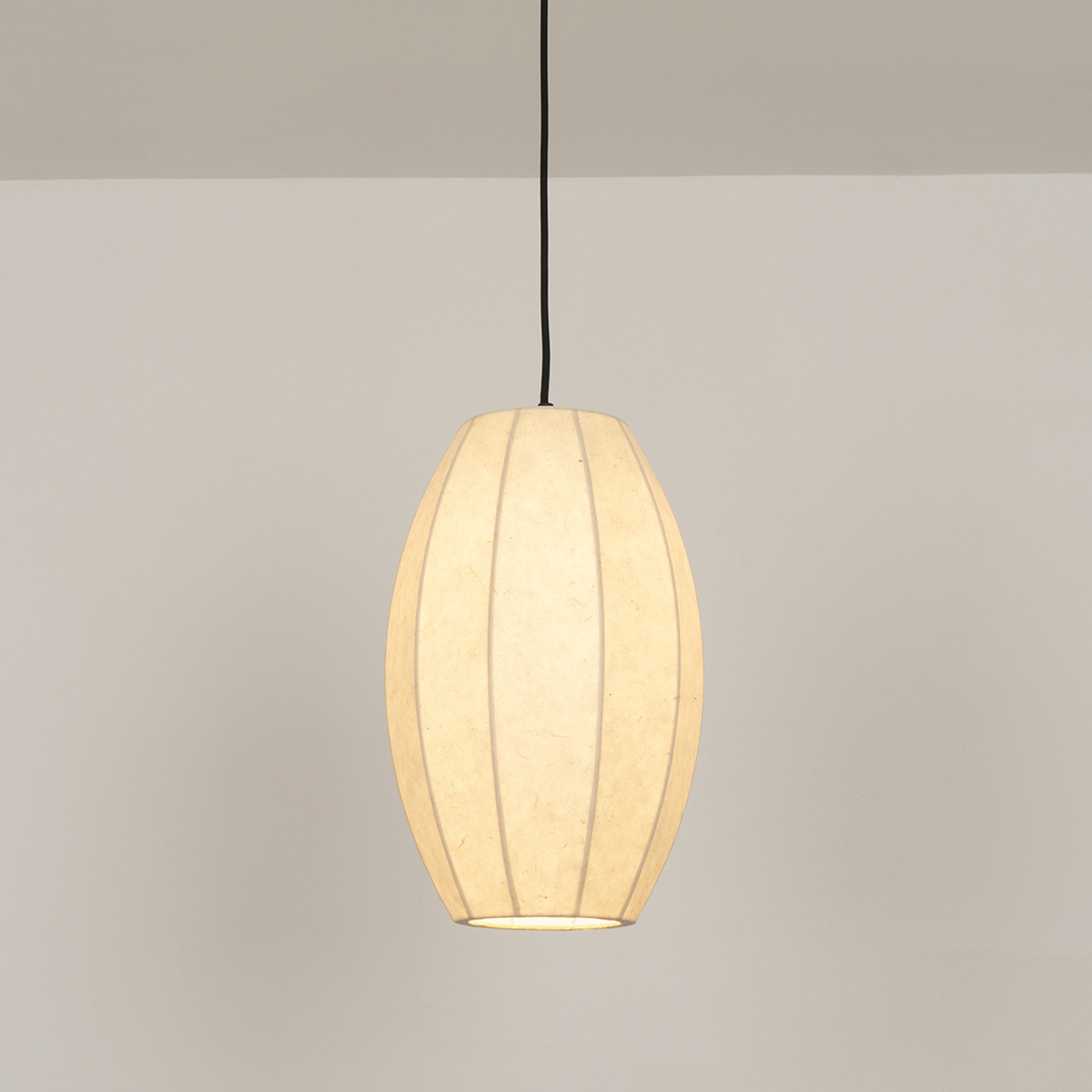 Chepstow Drop Paper Pendant Light - Ivory
