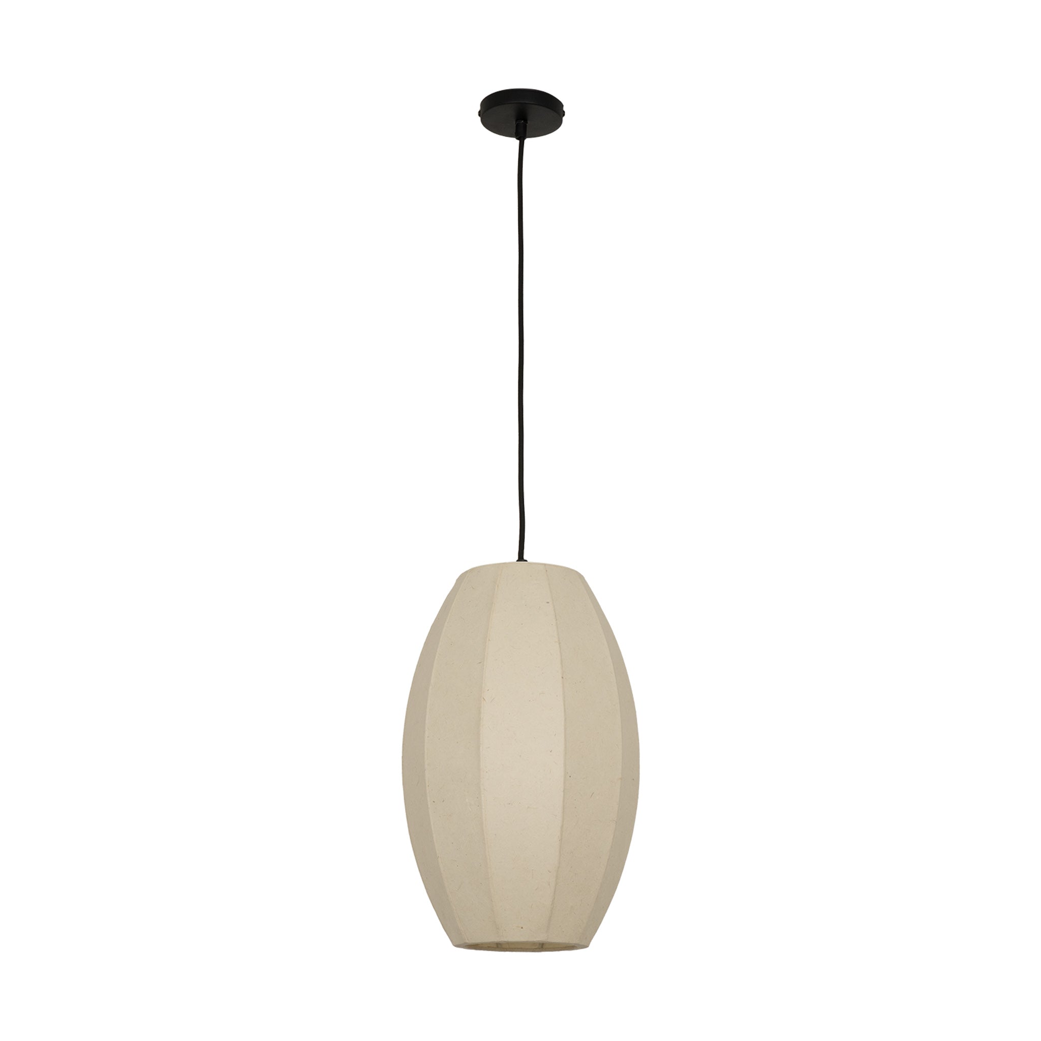 Chepstow Drop Paper Pendant Light - Ivory