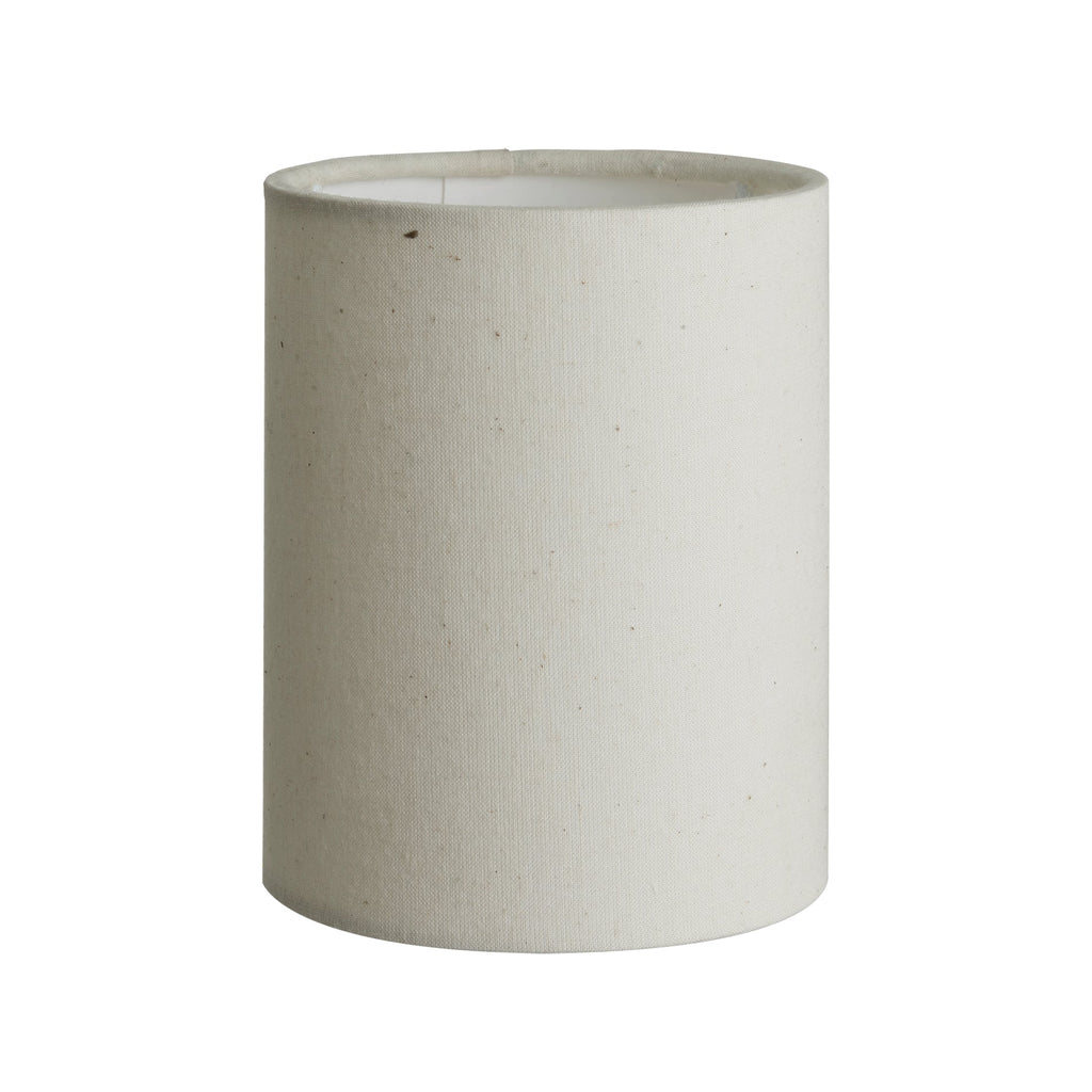 Knurled Cylinder Torch Wall Light -  Light Natural Cotton - Brass