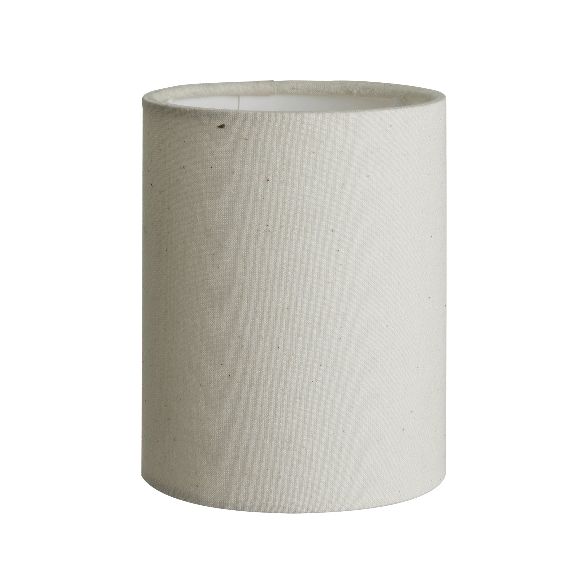 Knurled Cylinder Torch Wall Light -  Light Natural Cotton - Brass