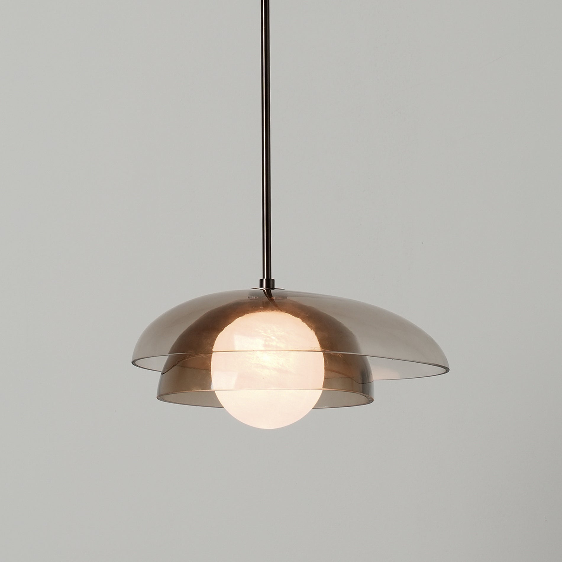 Dulwich Layered Glass Pendant  Light  - Mocha