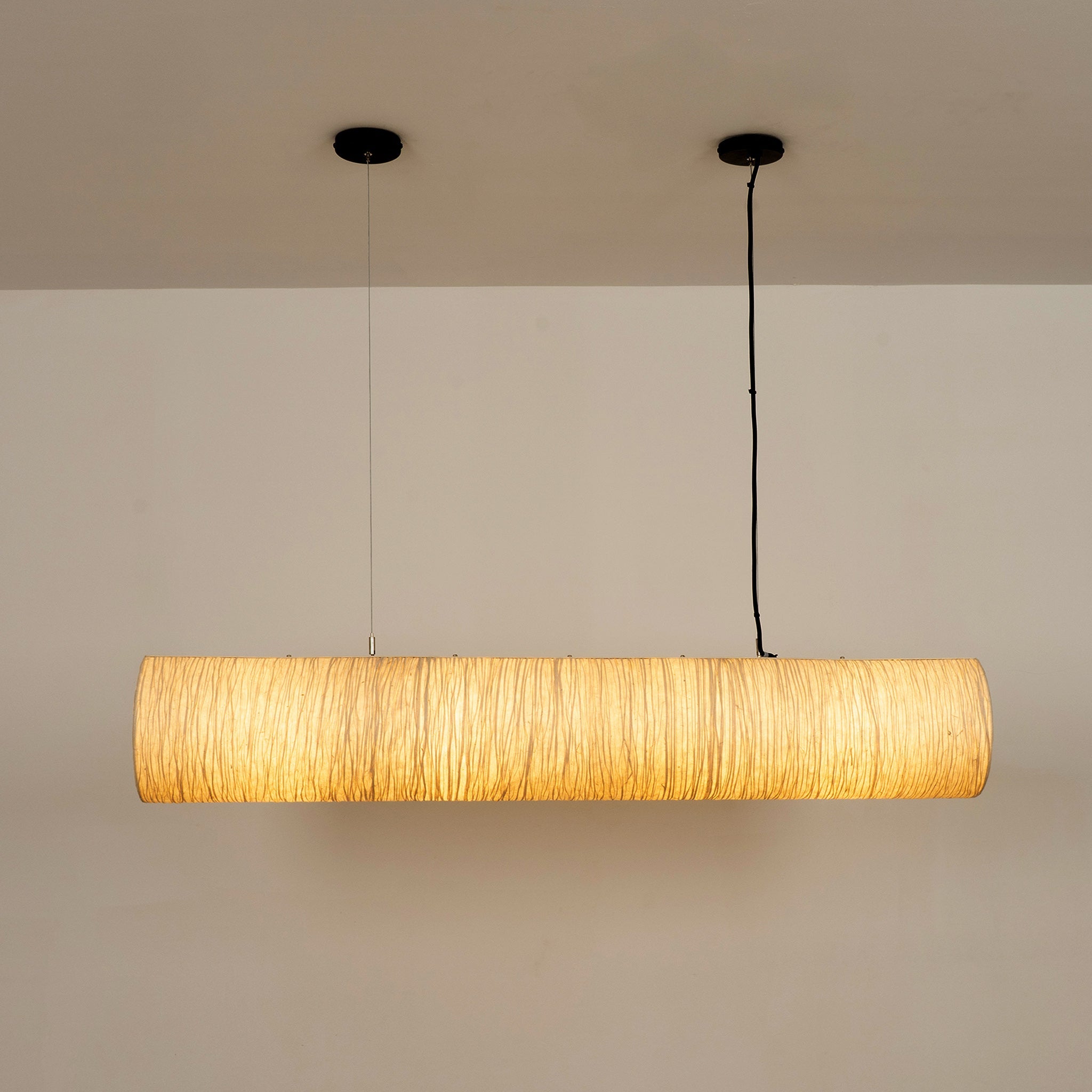 Epping Tube Paper Pendant Light - Ivory