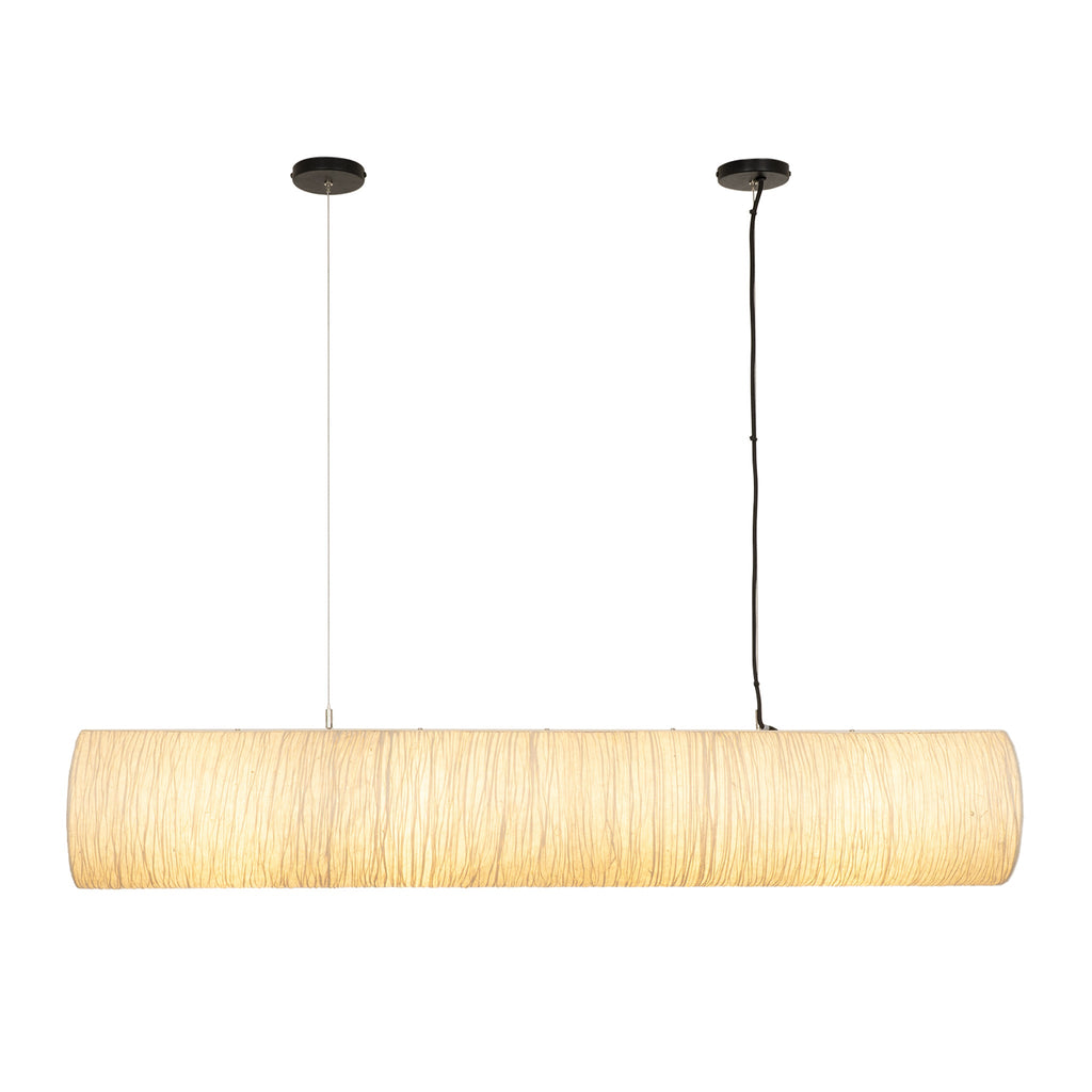 Epping Tube Paper Pendant Light - Ivory