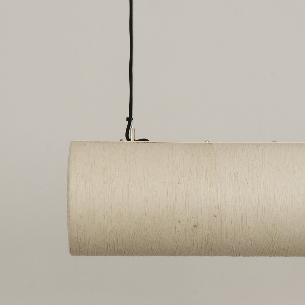 Epping Tube Paper Pendant Light - Ivory