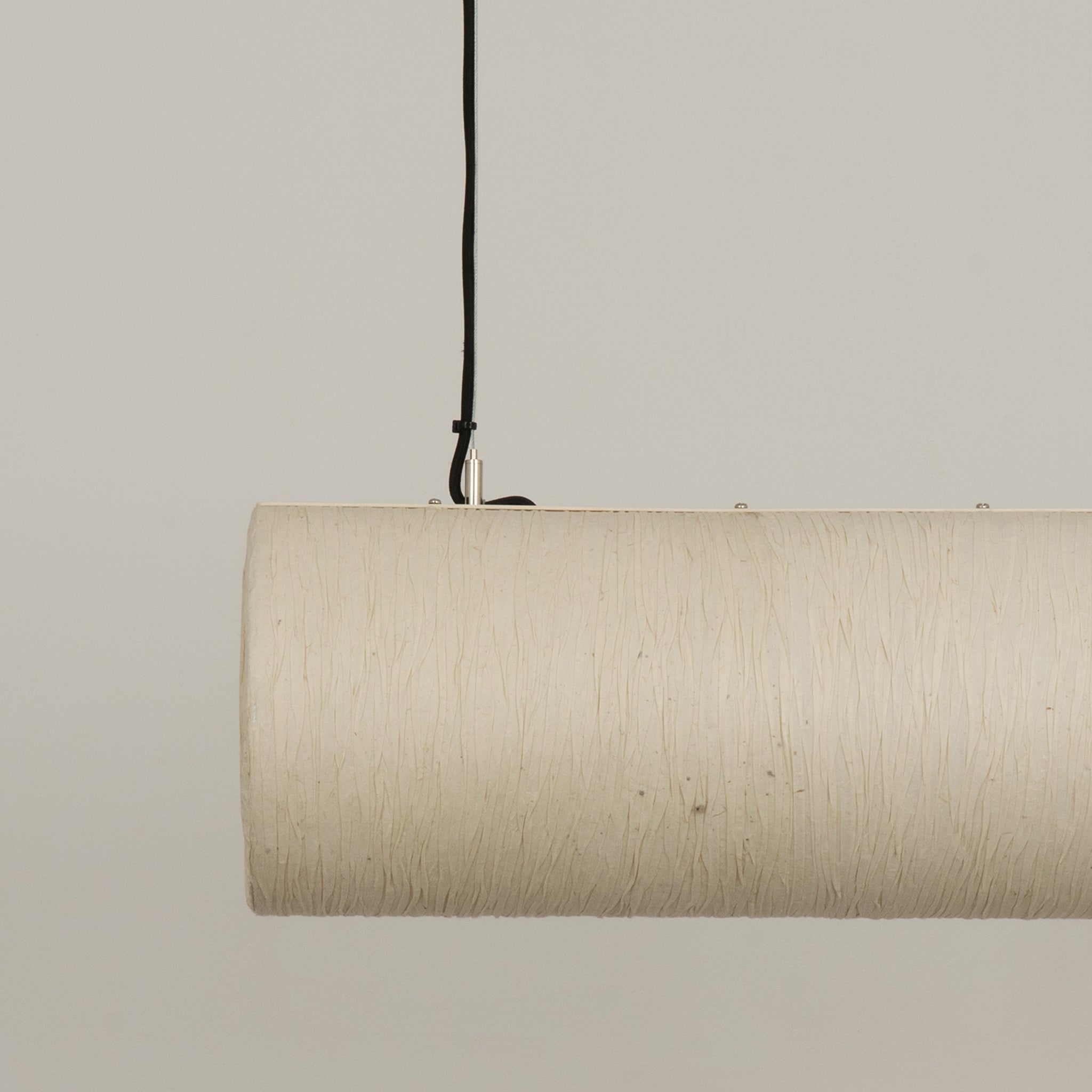 Epping Tube Paper Pendant Light - Ivory