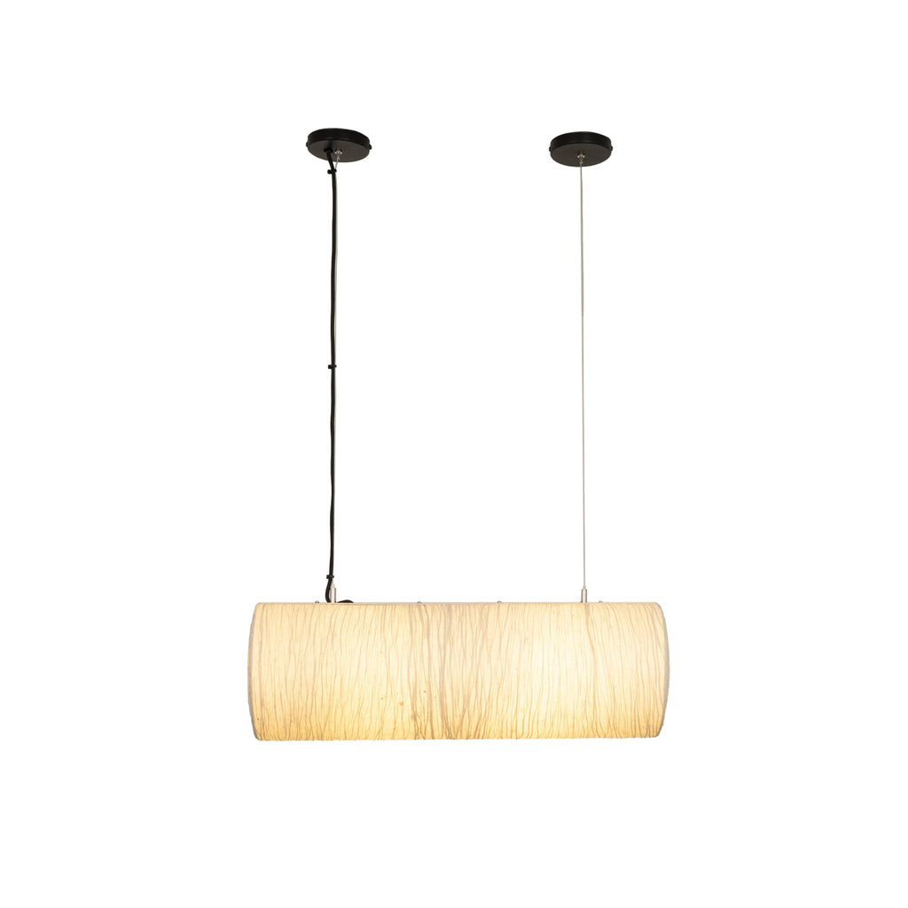 Epping Tube Paper Pendant Light - Ivory
