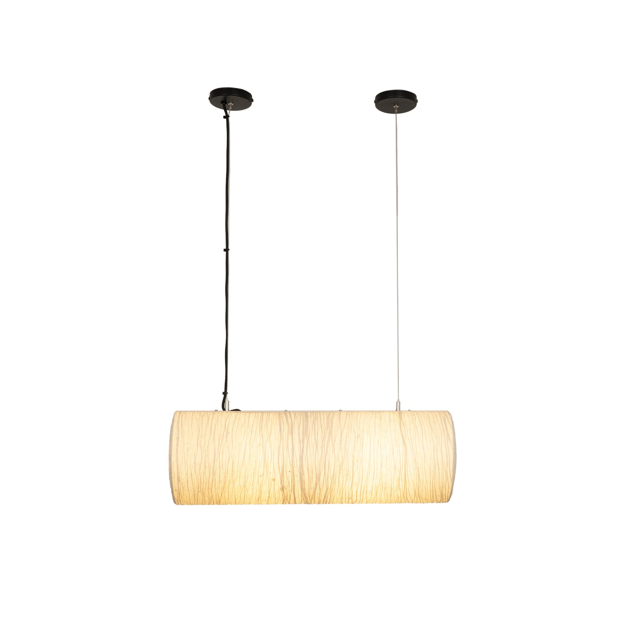 Epping Tube Paper Pendant Light - Ivory