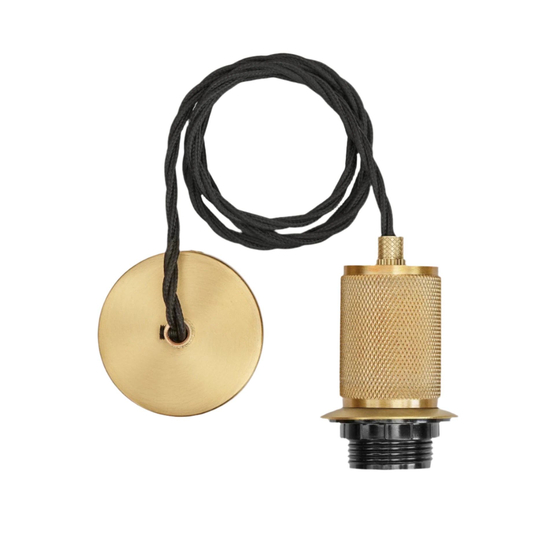 Knurled Empire Pendant - Light Natural Cotton