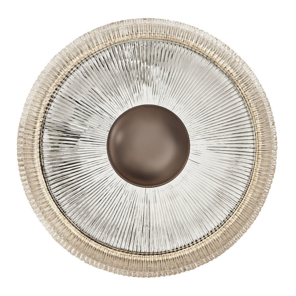 Ribbed Glass Dish Wall Diffuser - 12 Inch - Clear