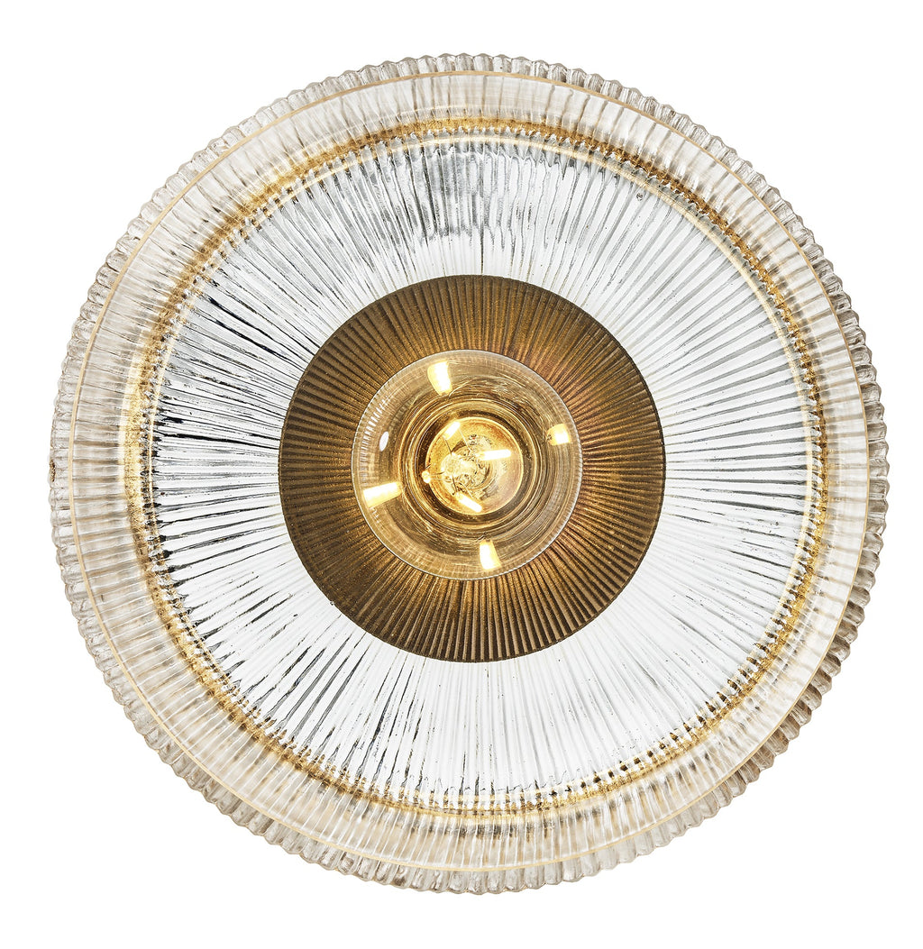 Ribbed Glass Dish Wall Diffuser - 8 Inch - Clear