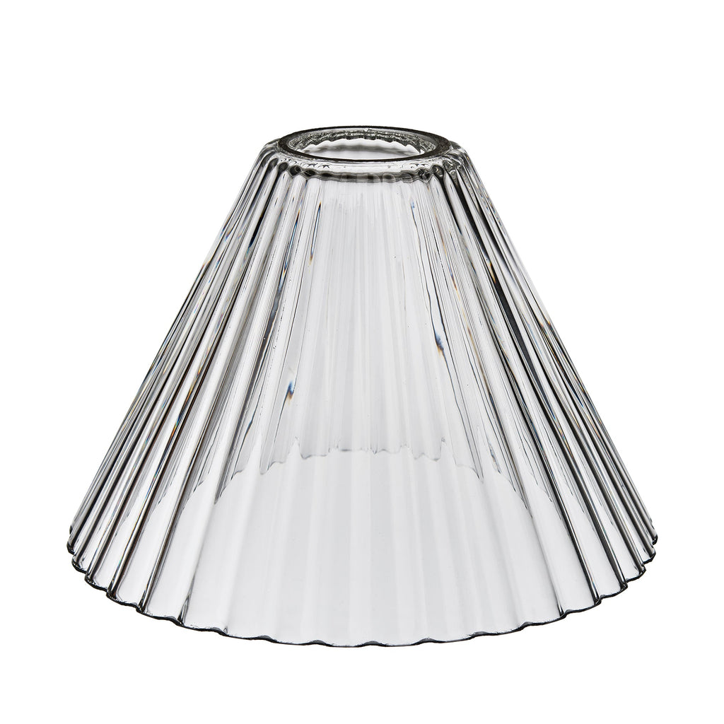 Noho Glass Ribbed Funnel Pendant Light - 7 Inch