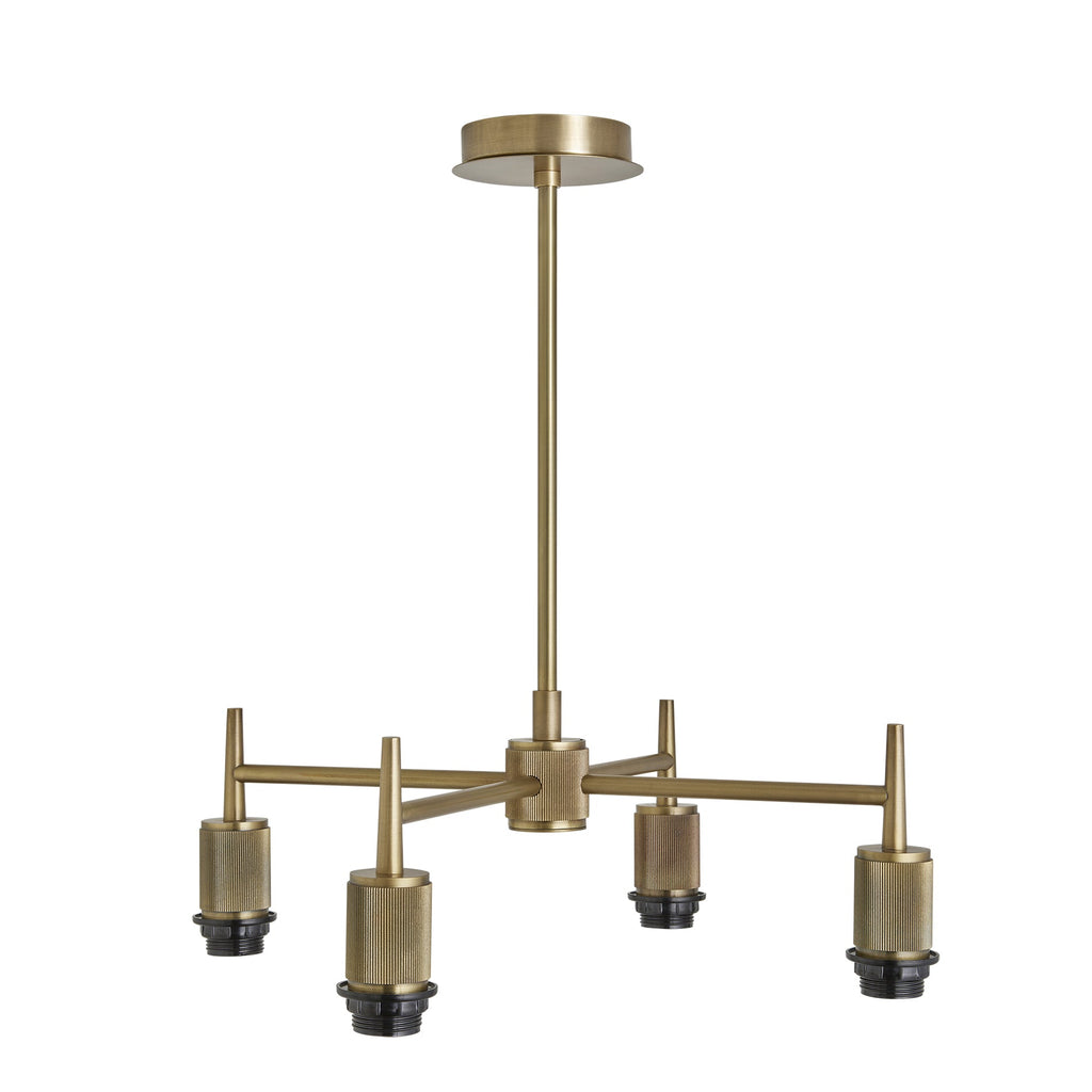 Henley 4 Arm Pendant Light - Glass Globe 7 Inch