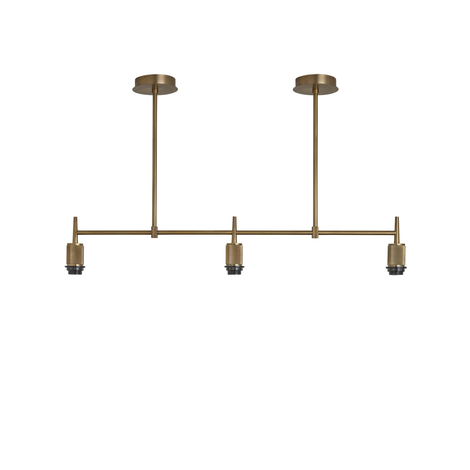 Henley Triple Bar Pendant Light - Natural Cotton Shades