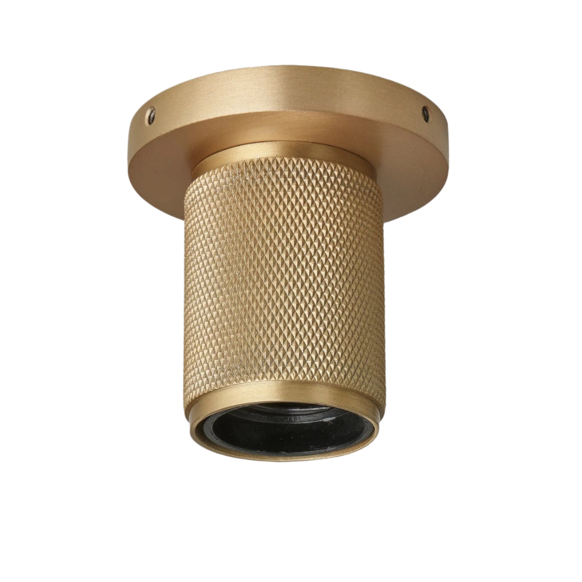 Knurled Edison Spotlight - Brass