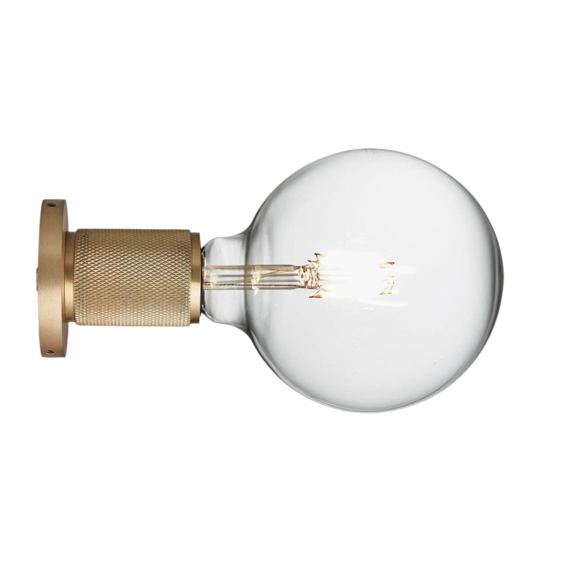 Knurled Edison Spotlight - Brass