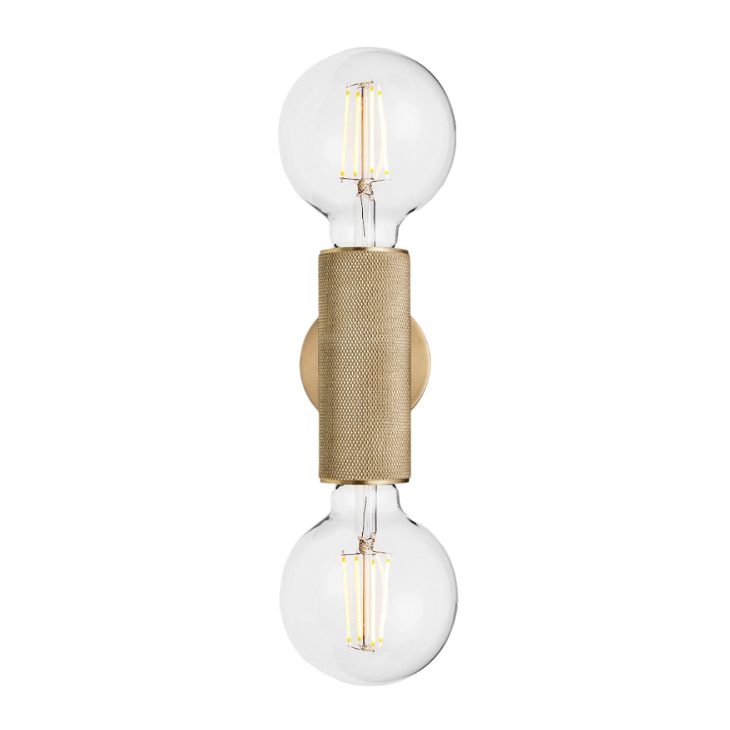 Knurled Edison Double Wall Light