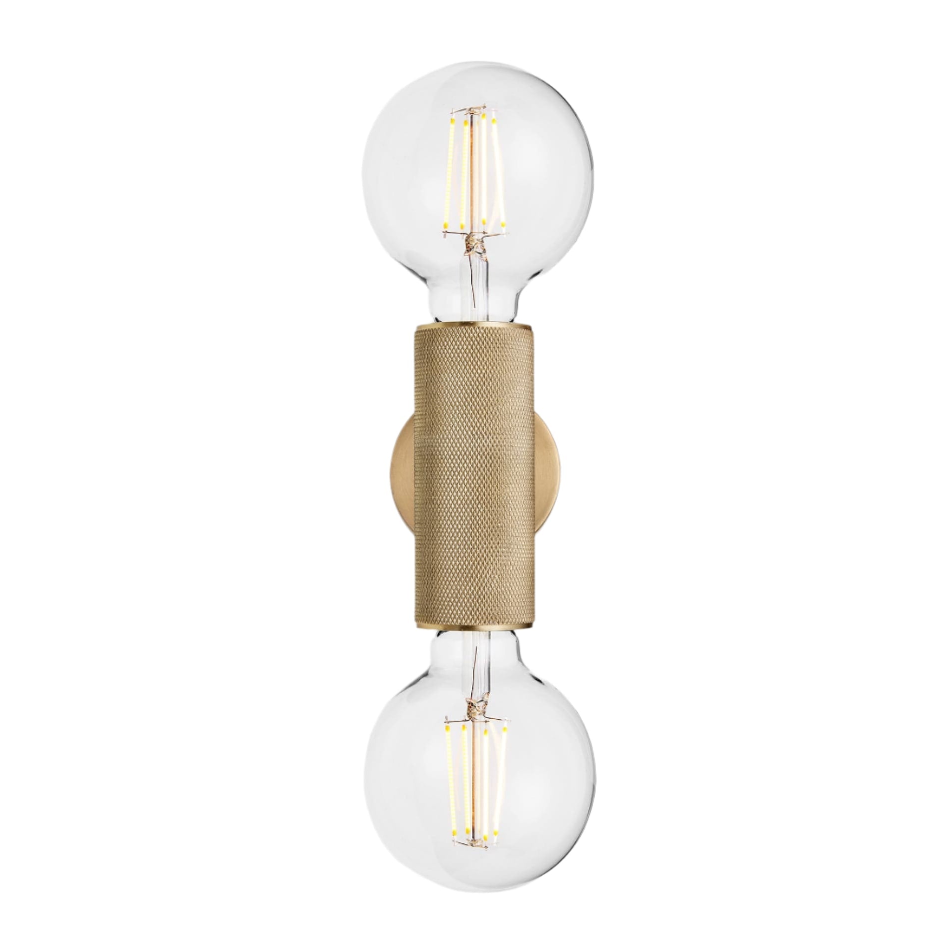 Knurled Edison Double Wall Light