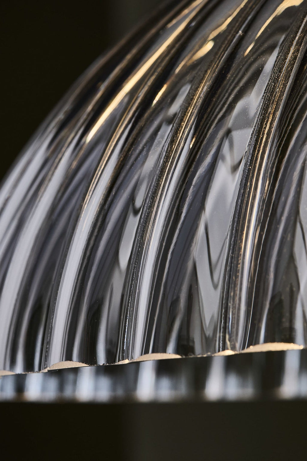 Noho Glass Ribbed Dome Pendant Light - 12 Inch