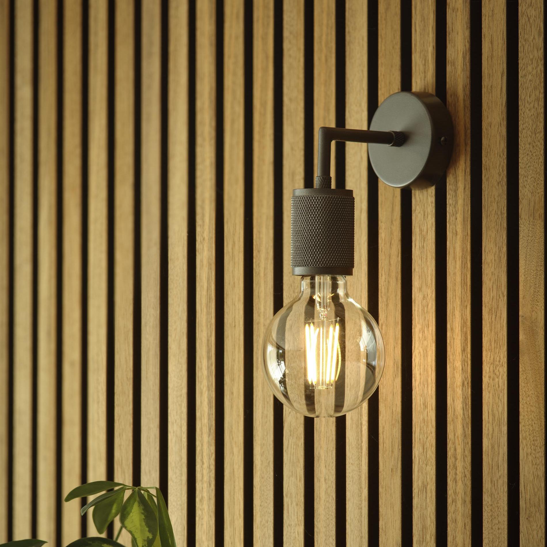 Knurled Edison Wall Light