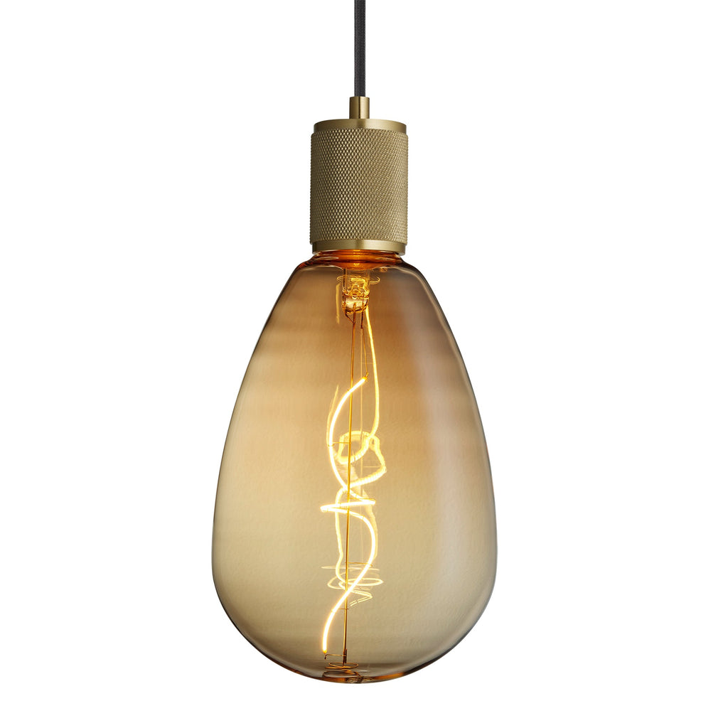 Knurled Edison Large Pendant Light - S173