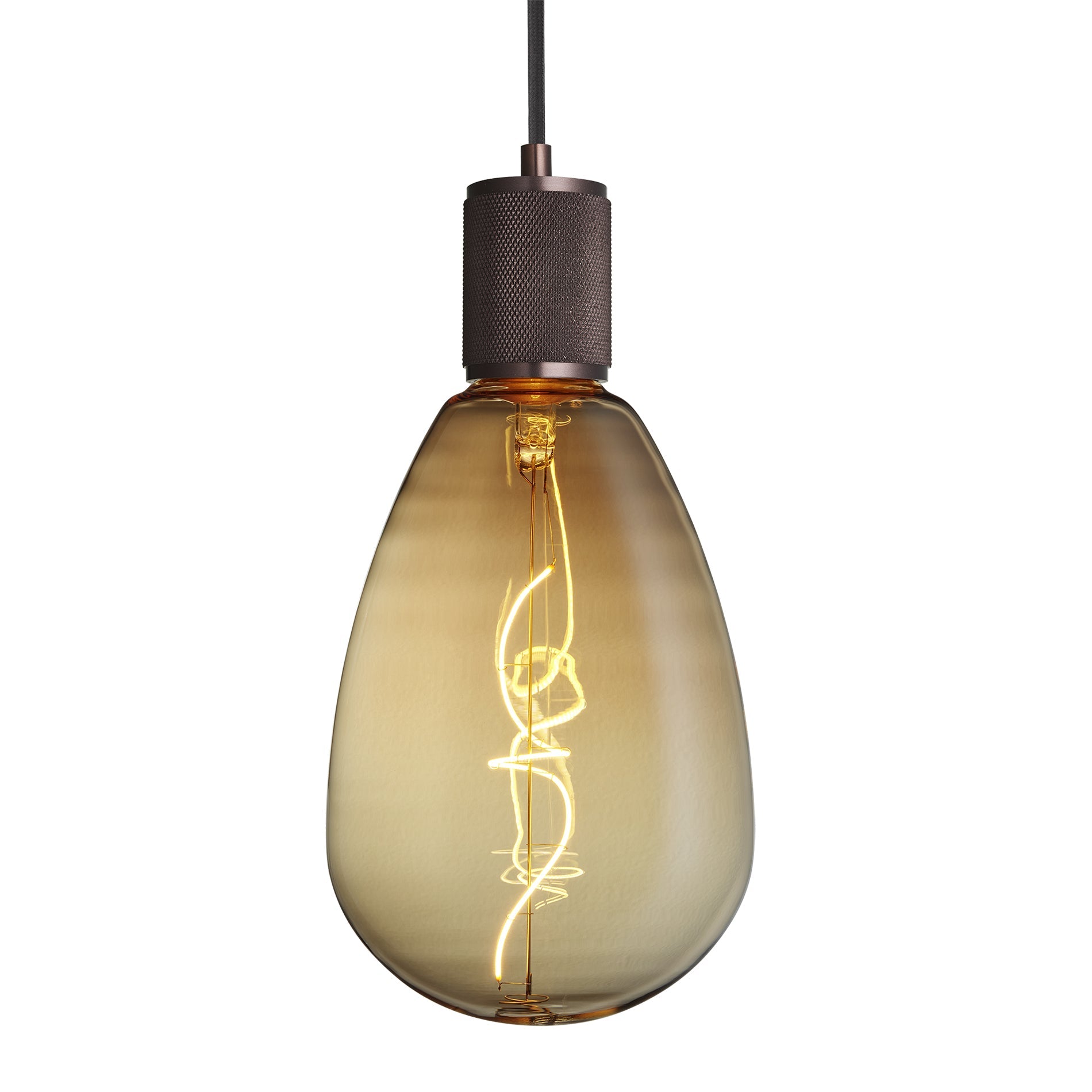 Knurled Edison Large Pendant Light - S173
