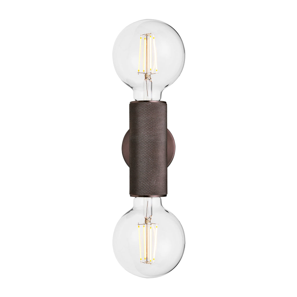 Knurled Edison Double Wall Light