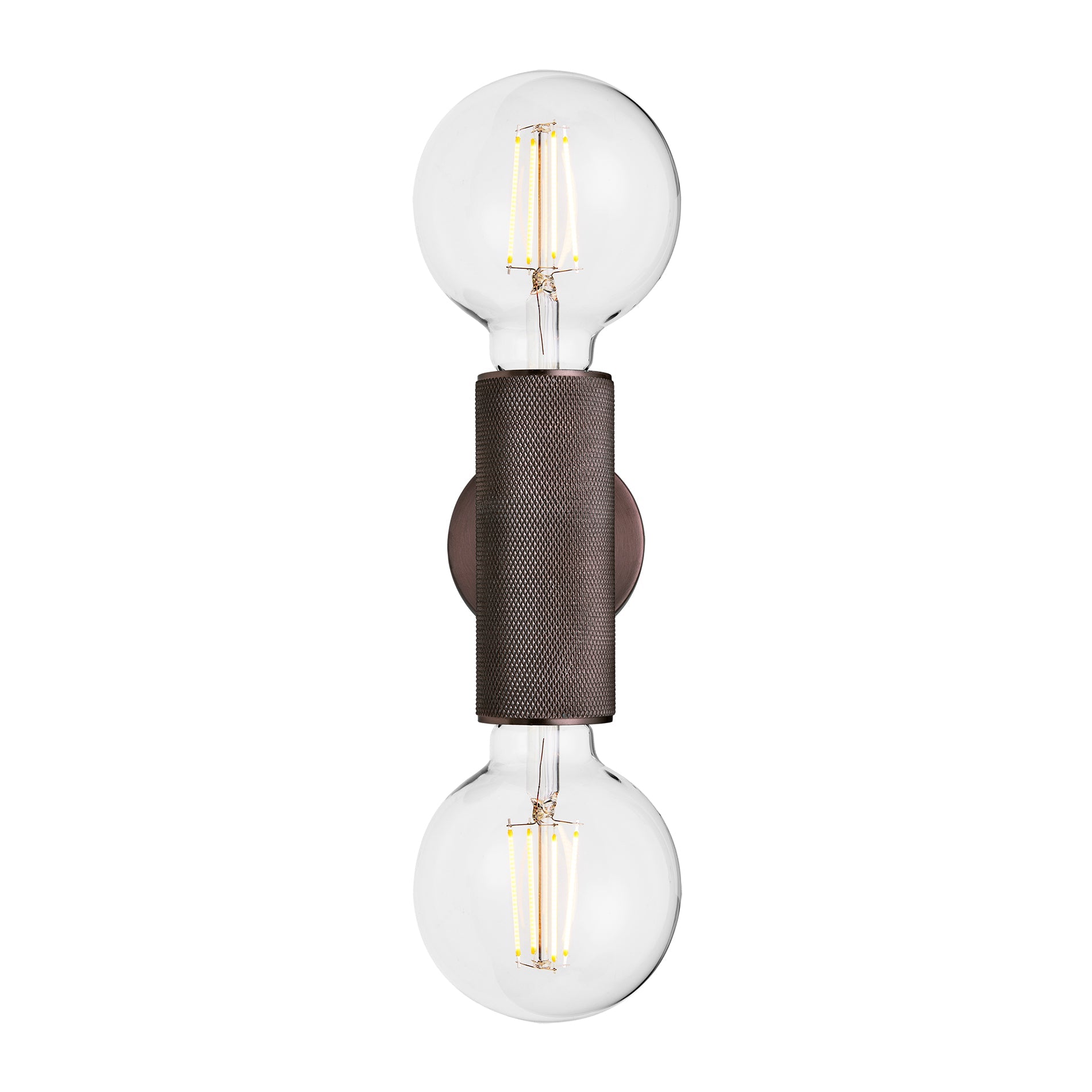 Knurled Edison Double Wall Light