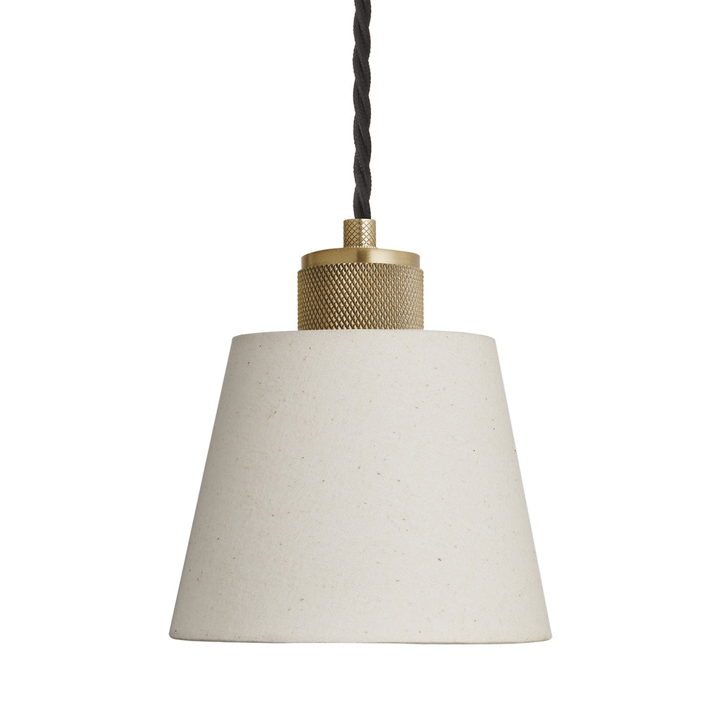 Knurled Empire Pendant - Light Natural Cotton
