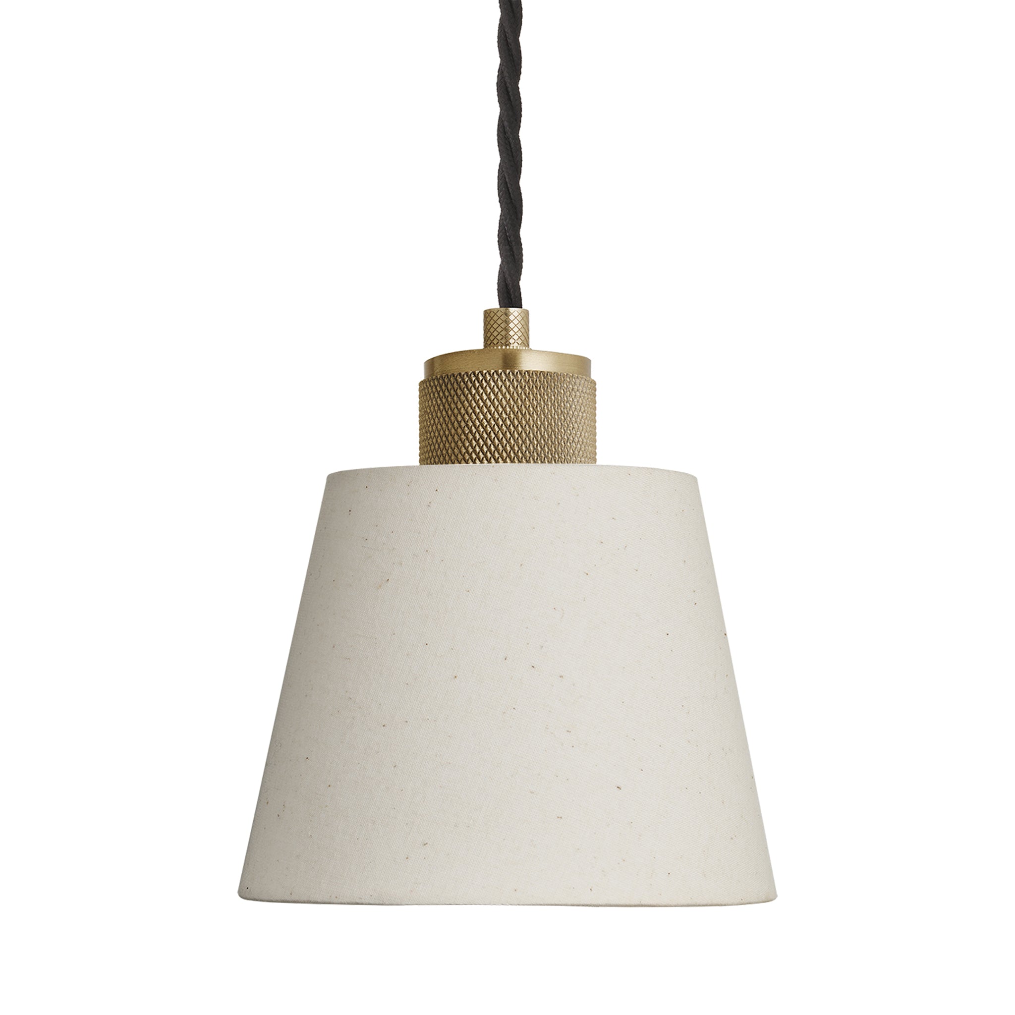 Knurled Empire Pendant - Light Natural Cotton