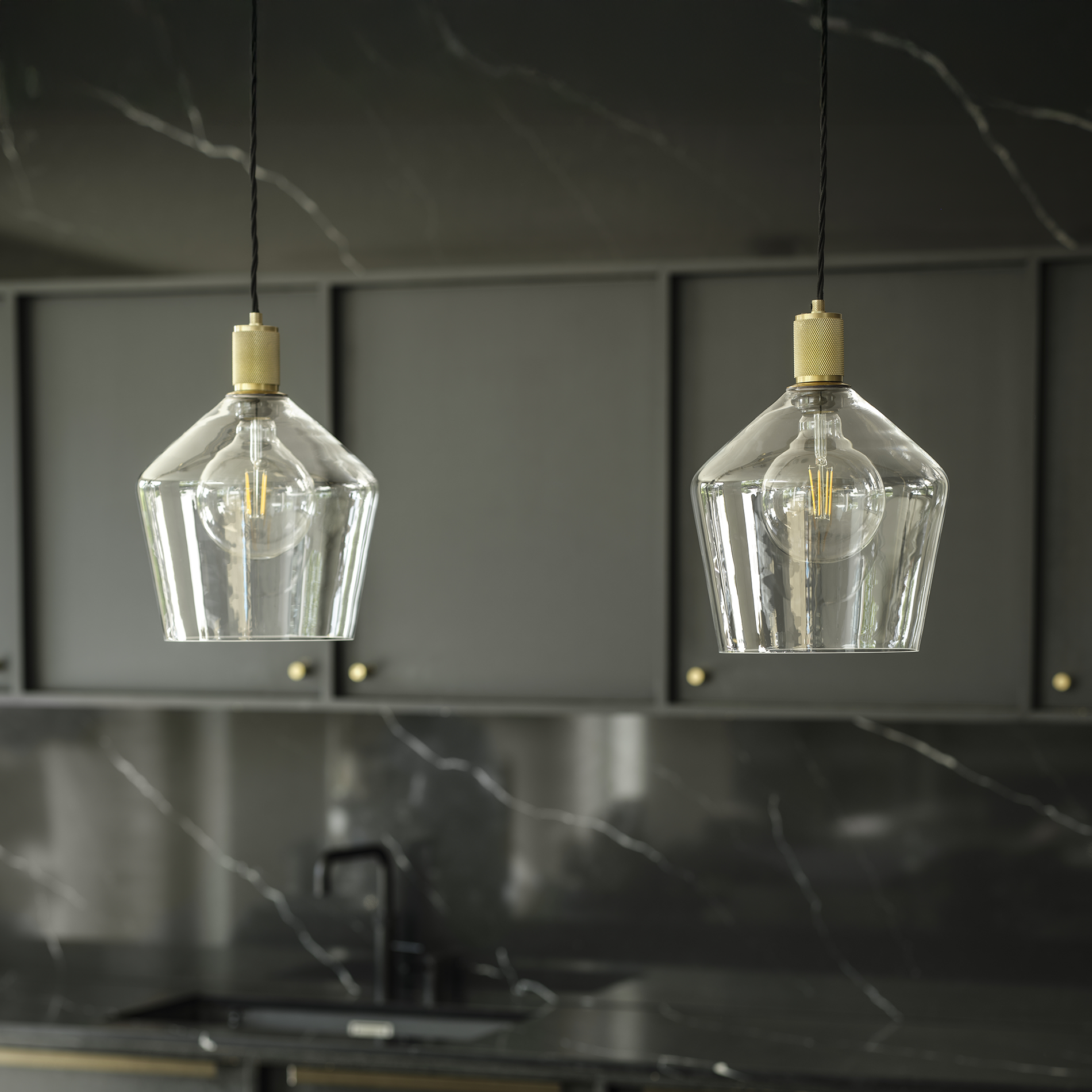 Knurled Glass Schoolhouse Pendant - 10 Inch
