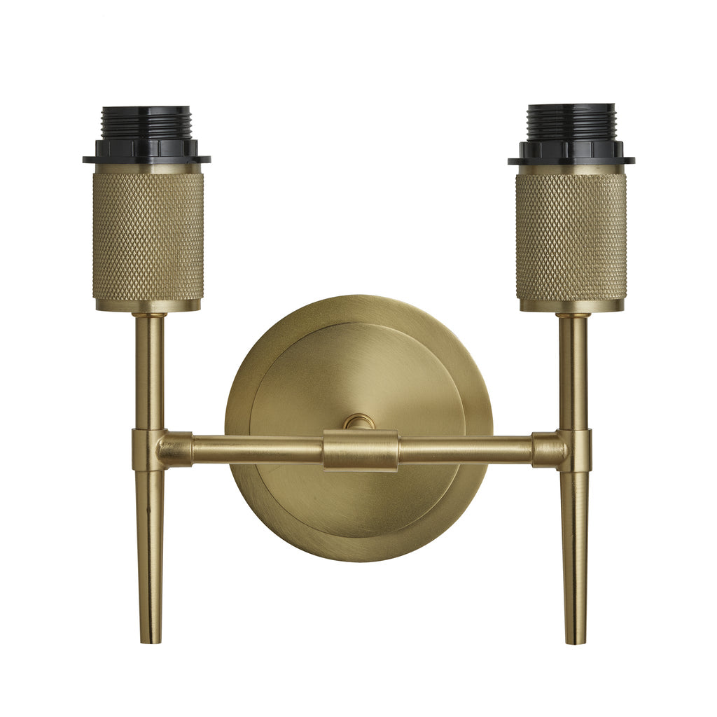 Knurled Empire Torch Double Wall Light - Light Natural Cotton