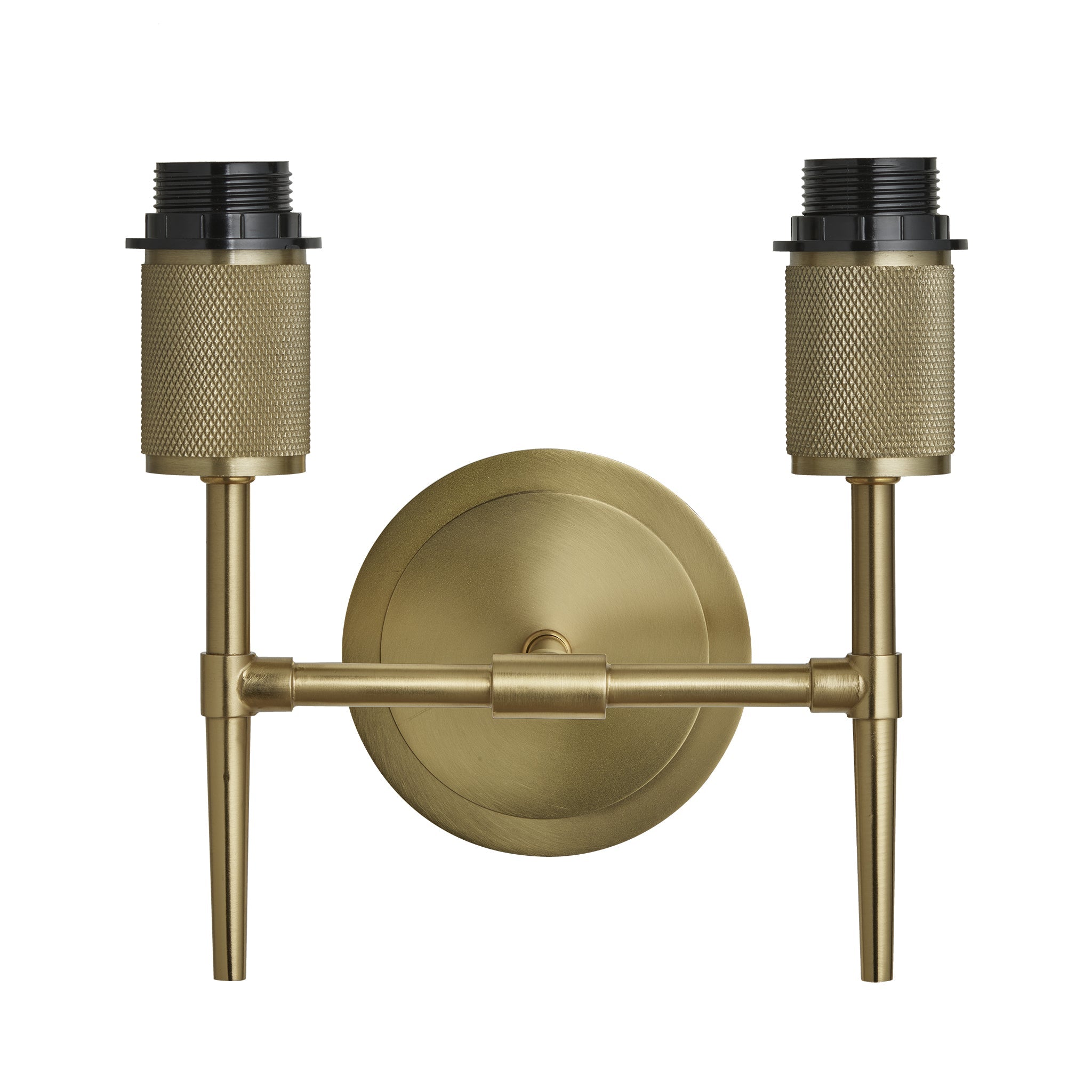 Knurled Empire Torch Double Wall Light - Light Natural Cotton
