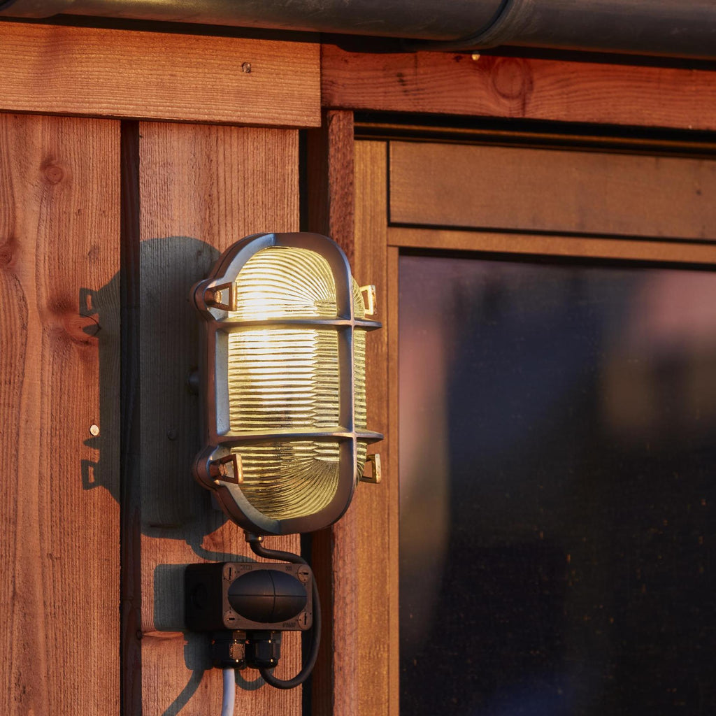 Bulkhead Outdoor & Bathroom Oval Wall Light - 6 Inch