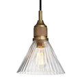 Noho Glass Ribbed Funnel Pendant Light - 7 Inch