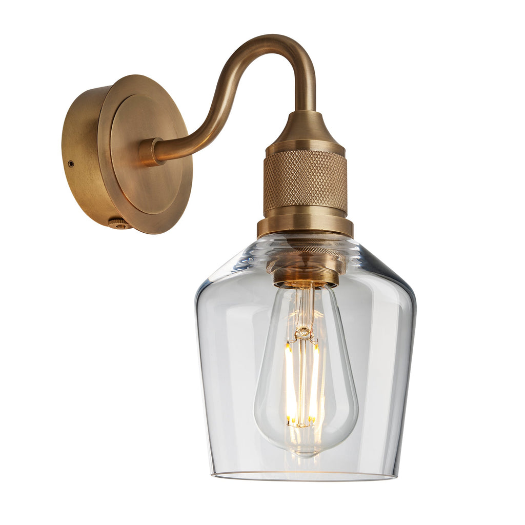 Noho Glass Schoolhouse Swan Neck Wall Light - 5.5 Inch