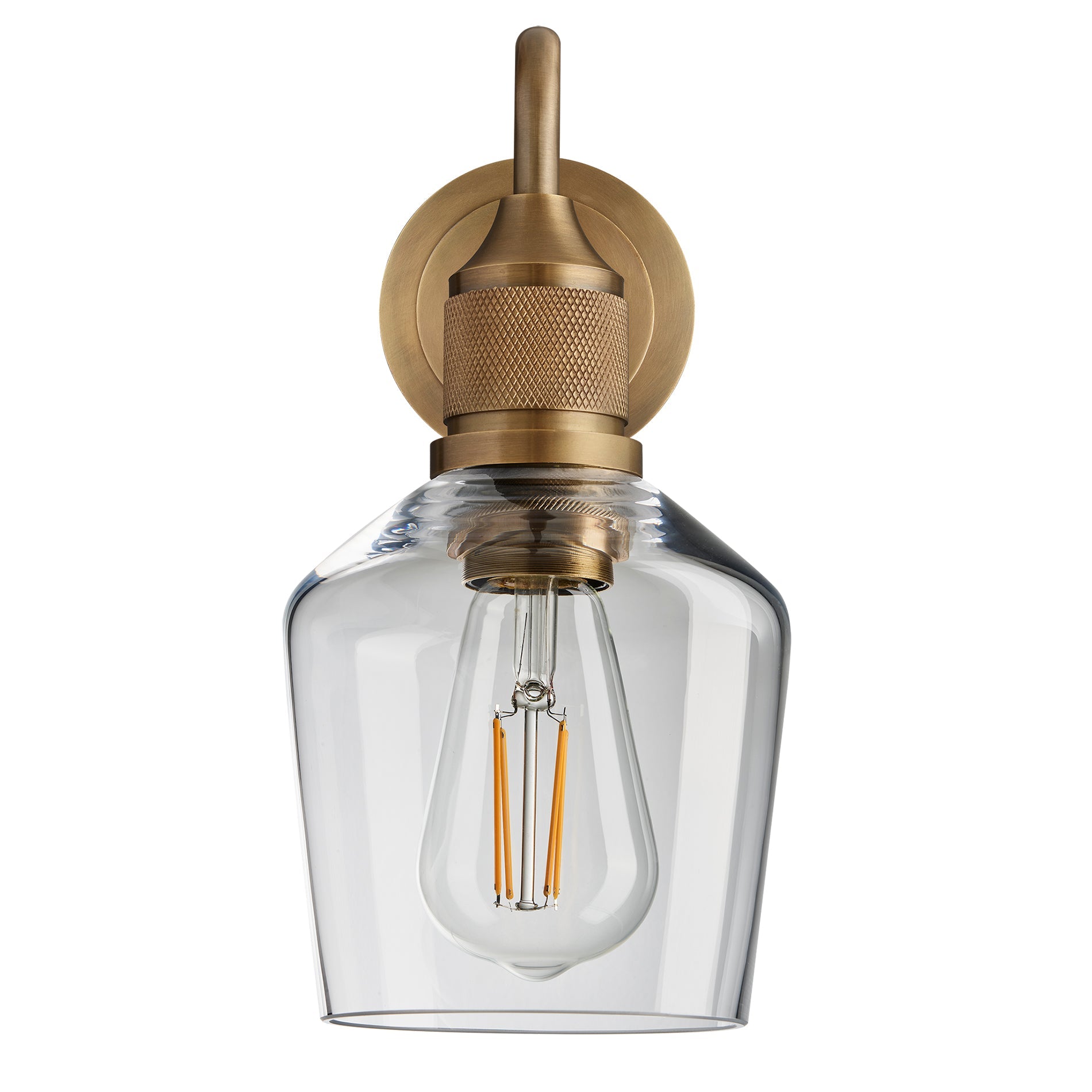 Noho Glass Schoolhouse Swan Neck Wall Light - 5.5 Inch