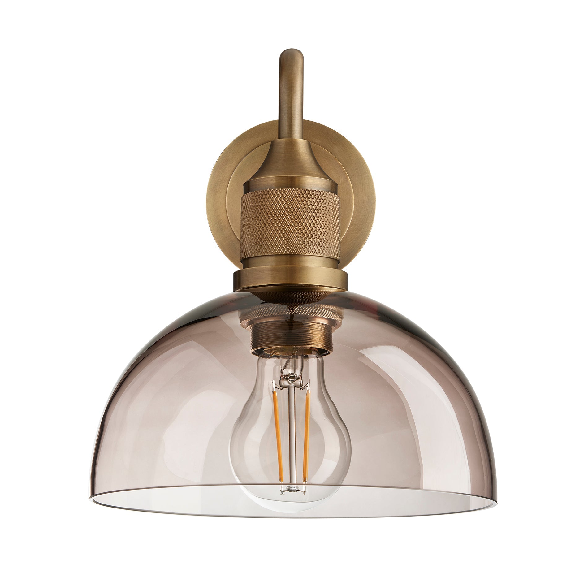 Noho Glass Dome Swan Neck Wall Light - 8 Inch