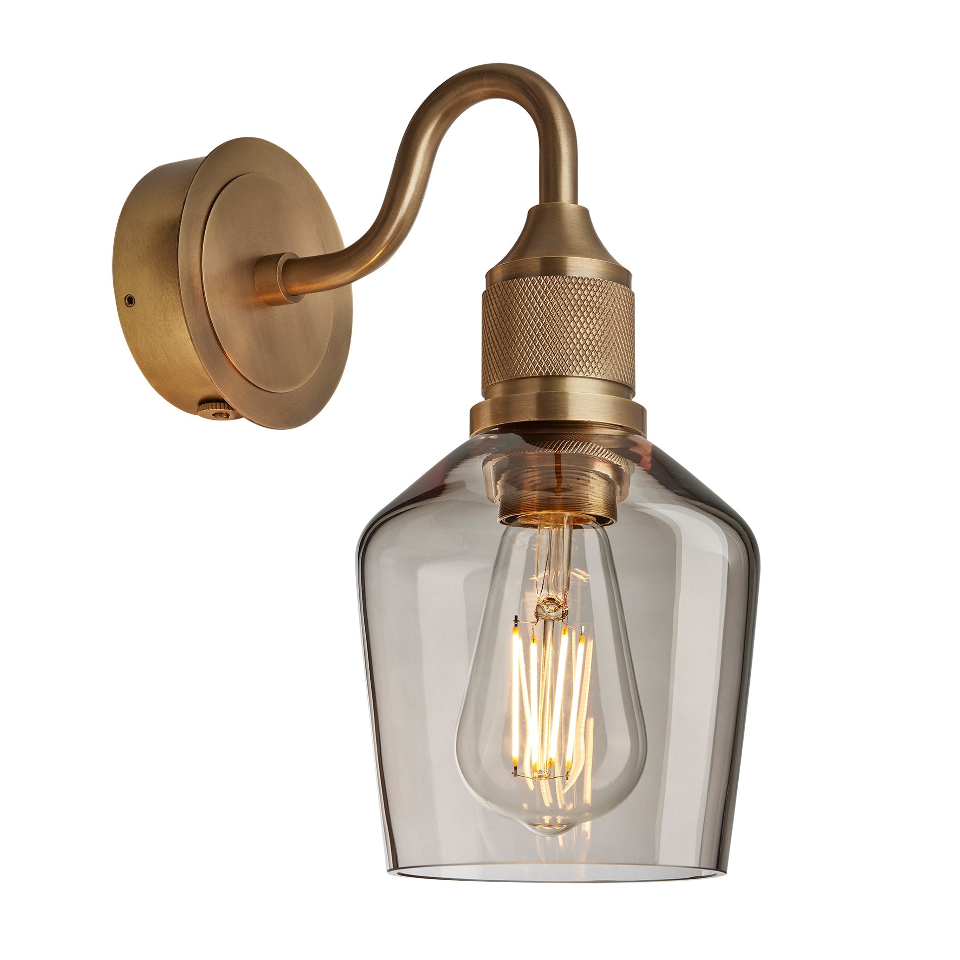 Noho Glass Schoolhouse Swan Neck Wall Light - 5.5 Inch