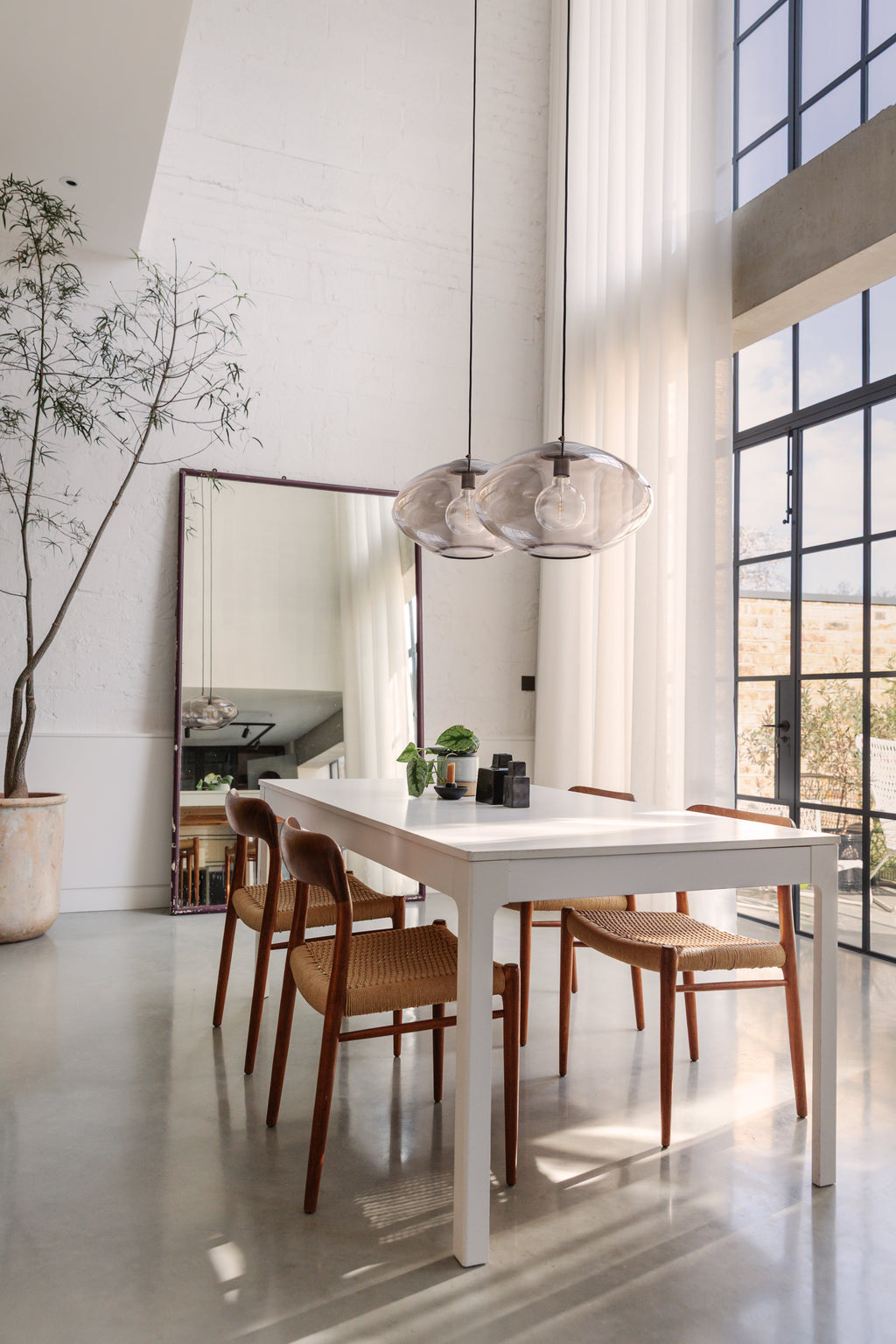 Preston Glass Oval Pendant Light
