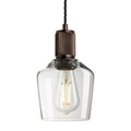 Ribbed Glass Schoolhouse Pendant - 5.5 Inch