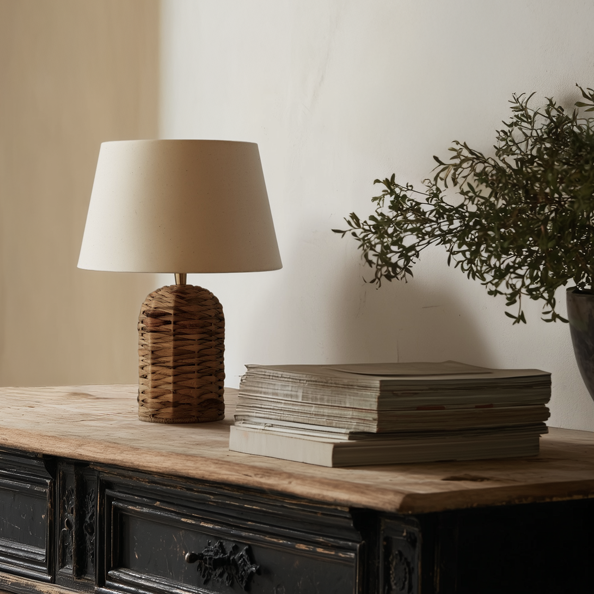 Sea Grass Cone Table Lamp