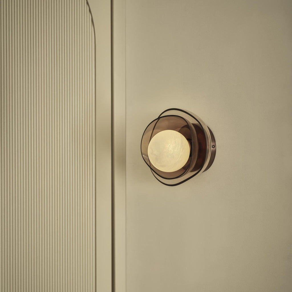 Dulwich Layered Glass Wall Light  - Mocha